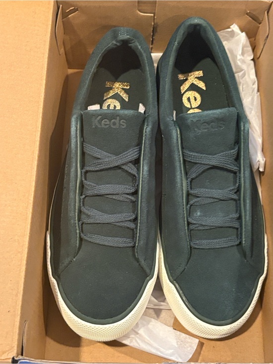 Shoes - Keds | NIB Women’s Green Suede Remi Shoes Slip on Lace Sneakers in size 6.5 M
